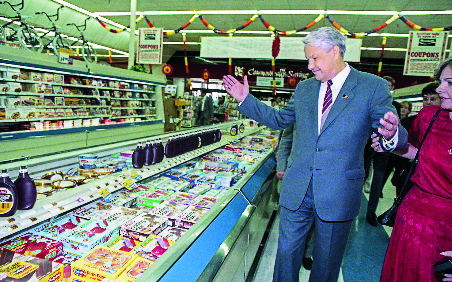 Ельцин в супермаркете США 1989